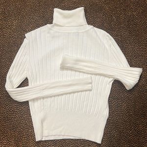 Ribbed Cream Zara turtleneck Sweater